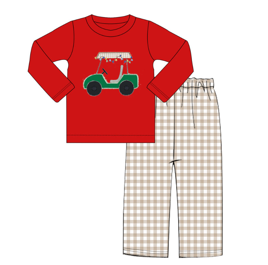 Christmas Golf cart