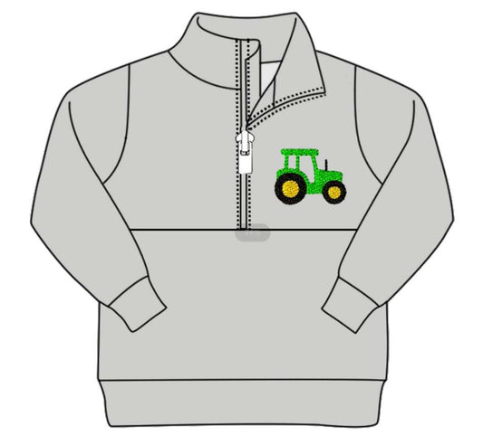 French Knot Tractor Pullover