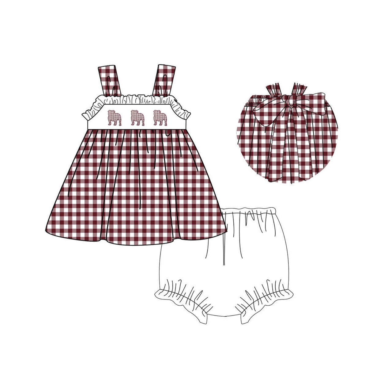 Girl's bulldog set