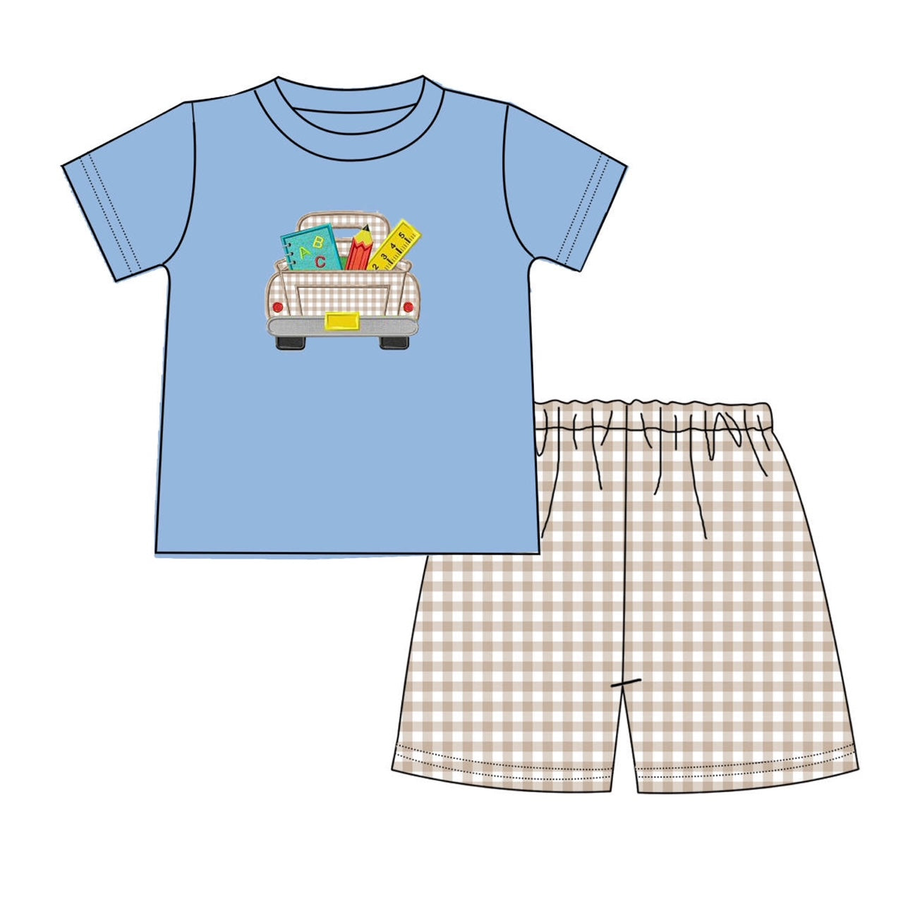 Boy's back to school short set